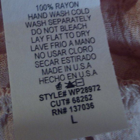 Cang Floral Top With Back Tie M L USA - Picture 10 of 11